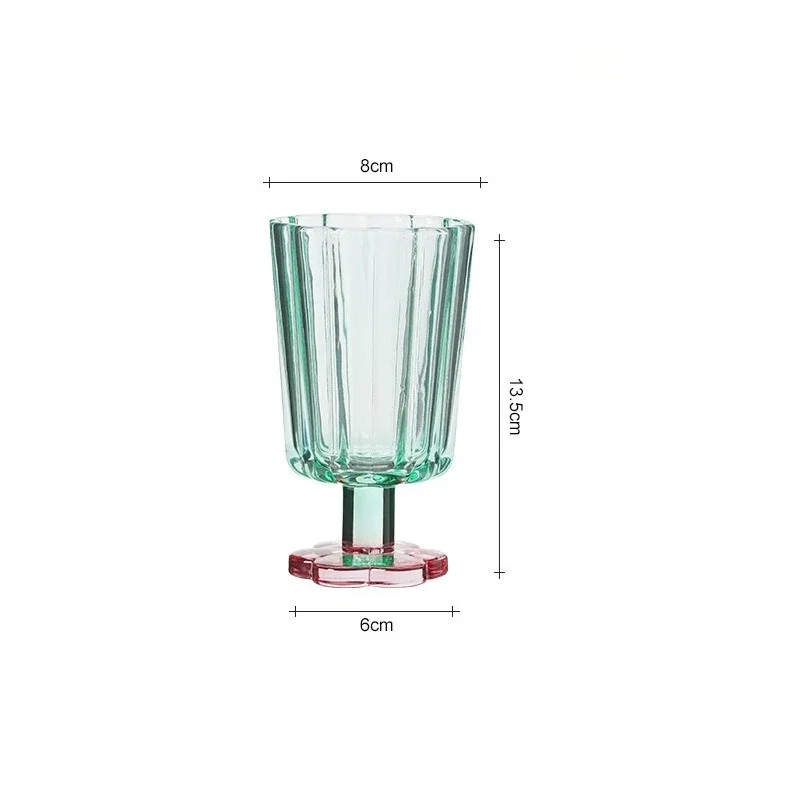 Household Cup Medieval Colored Glass Summer Bantam Cocktail Cup Ice Cream Drink Cup Household Goods Decoration
