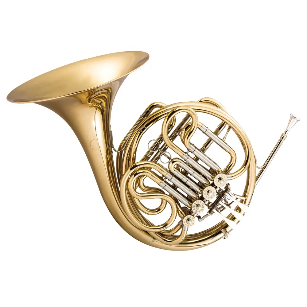 

SEASOUND Factory OEM Cheap Bb/F 4 Keys Double Gold French Horn JYFH947