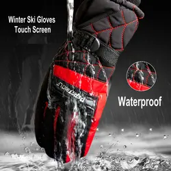 1Pair Winter Ski Gloves Touch Sensitive Screen Mountain Skiing Snowmobile Warm Thicken Waterproof Snowboard Women Men Ridding