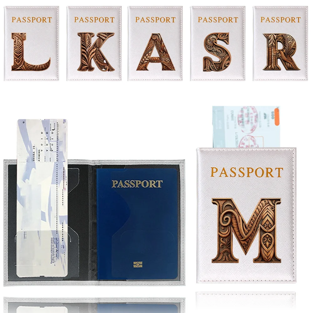 

Cover Passport Travel Passport Case Passport Holder Wood Art Printing Series Passports Protective Cover ID Credit Card Holder