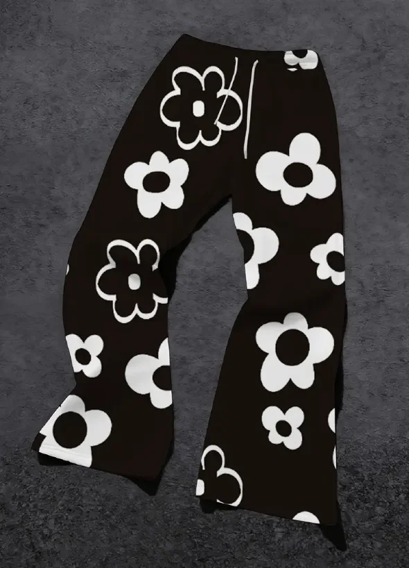 

Autumn and Winter American High Street Hip Hop 3D Print Men Women Loose Casual Long Pants Sweatpants Female Style Male Style