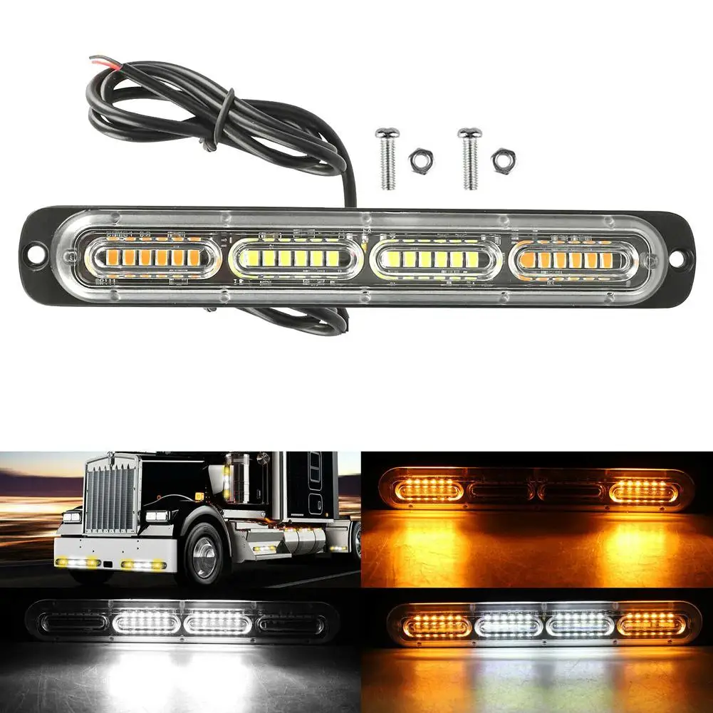 12-24 в 24 светодиода стробоскоп ультратонкий супер-яркий боковой задний фонарь s аварийная мигающая Предупреждение лампа Водонепроницаемая