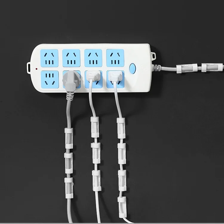 16/20pcs cable organizer, cable holder, data cable clip, network cable storage, wall-mounted power strip, wall cable management
