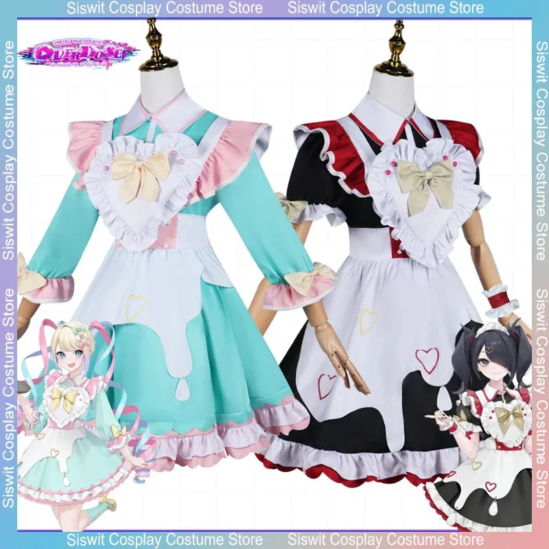 

Game Needy Girl Overdose KAngel Ame Chan Cosplay Costume Maid Uniform Headwear Decor Accessories Set Anime Carnival Party Dress