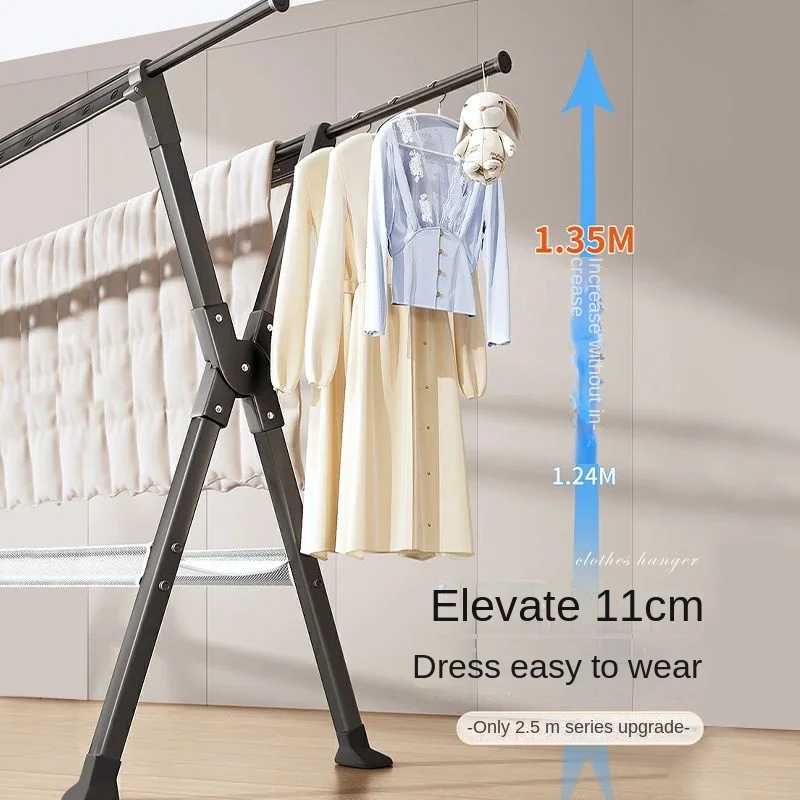 Folding Drying Racks, Floor-to-floor Household Balcony Racks, Indoor Bedroom Telescopic Sandals, Clothes Quilts