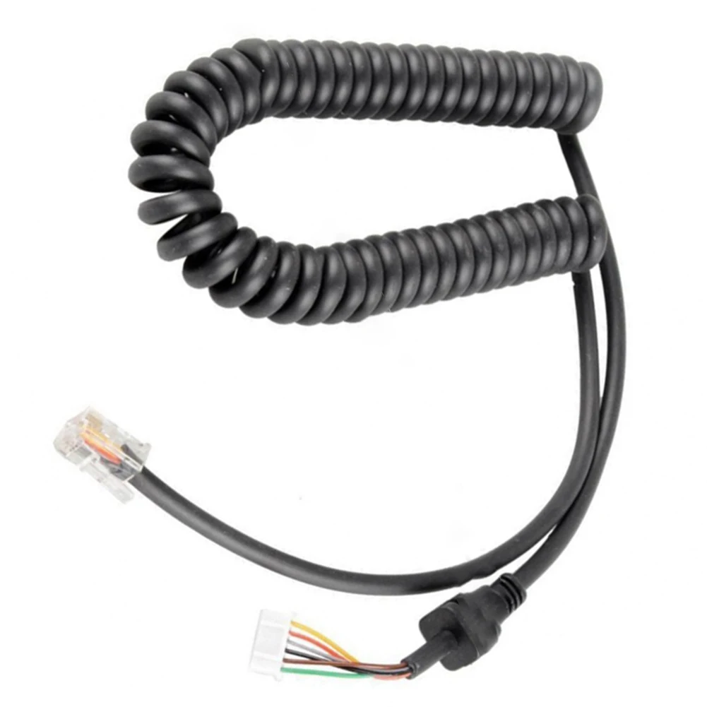 Black Microphone Cable for Replacement Compatible with For Yaesu FT 7800 8800 8900 and 1807 Radios Stretchable Design