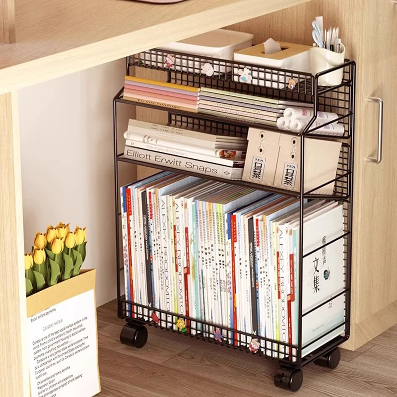 Print Shelf Desk Magazine Rack Floating Shelves Office Bookshelf Book Filing Cabinets Small Table Magazines Organizer Floor Wall