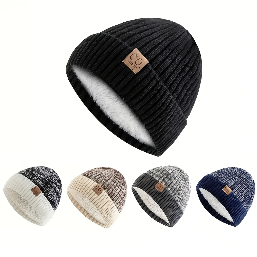 Korean-style Super Face-enhancing Small Knitted Letter Pullover, Woolen Cap, Korean-style Cap, Autumn and Winter Thickened and F