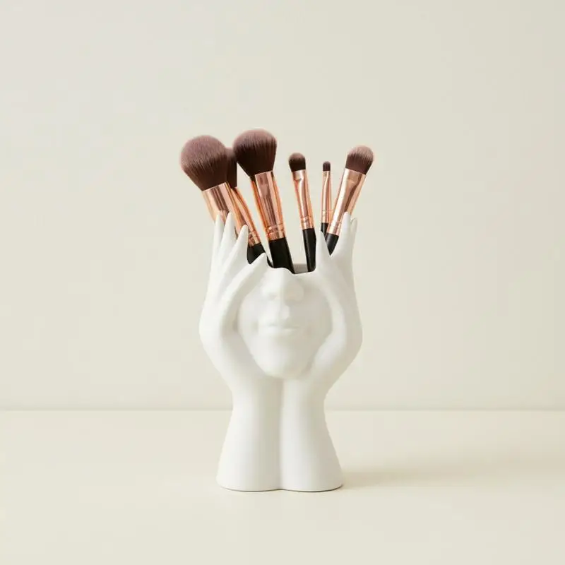 1 Stück ​ Vinyl-Figuren-Aufbewahrungshalter Kreative Körperkunst-Styling Büro-Organizer Multifunktionaler Make-up-Pinselhalter