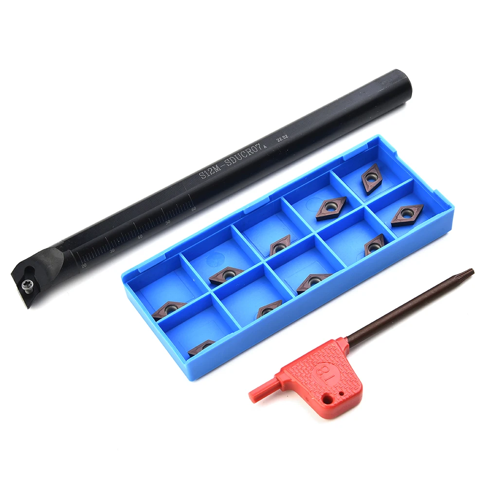 DCMT0702 Tool Turning Turning Sale Steel 1set High Hardness Latest New Insert Lathe Bar T8 Wrench Boring Carbide