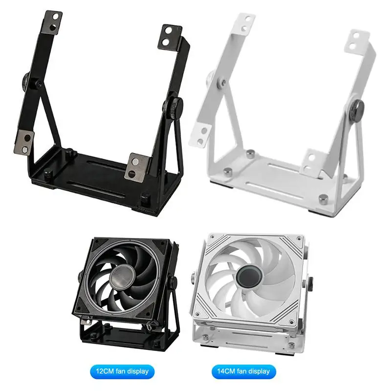 .New Sale.360 Degree Pivoting Multi Purpose Fan Mount Desk Fan Stand Mount For 12/14cm PC Computer Fans