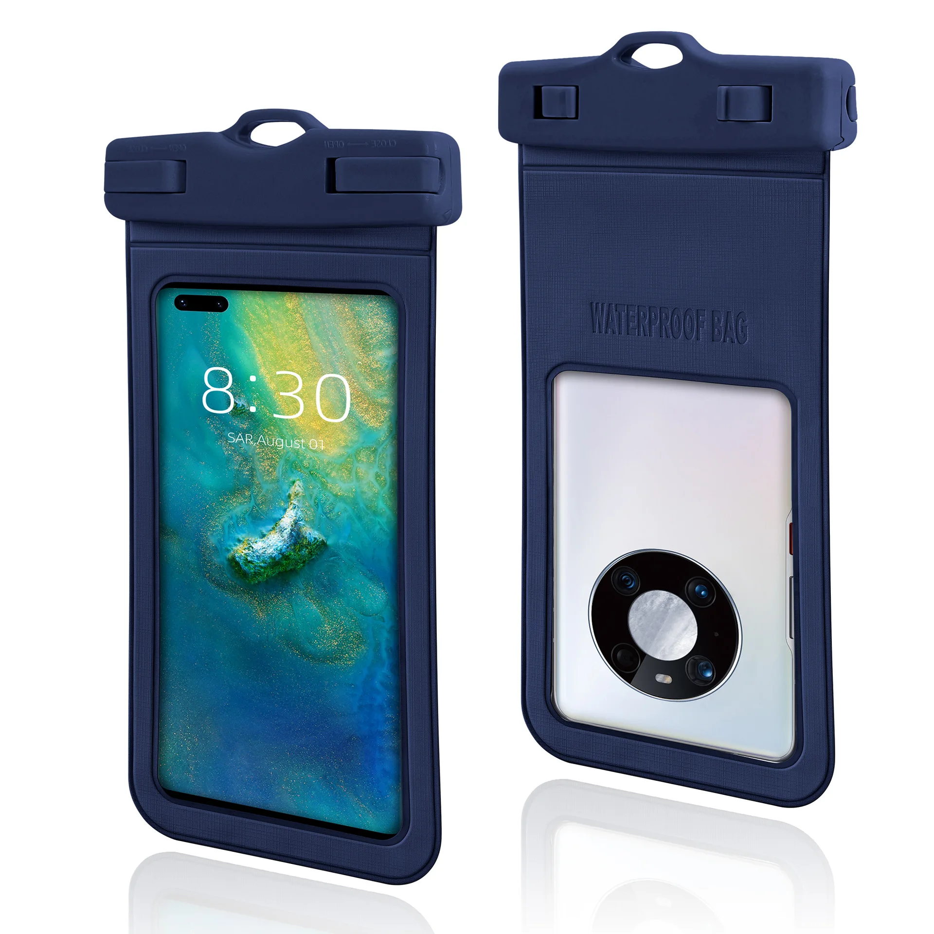 IPX8 30m مقاوم للماء حقيبة الهاتف الحقيبة الحال بالنسبة لابل آيفون Xiaomi سامسونج السباحة الغوص واضح العالمي ملموس الحبل