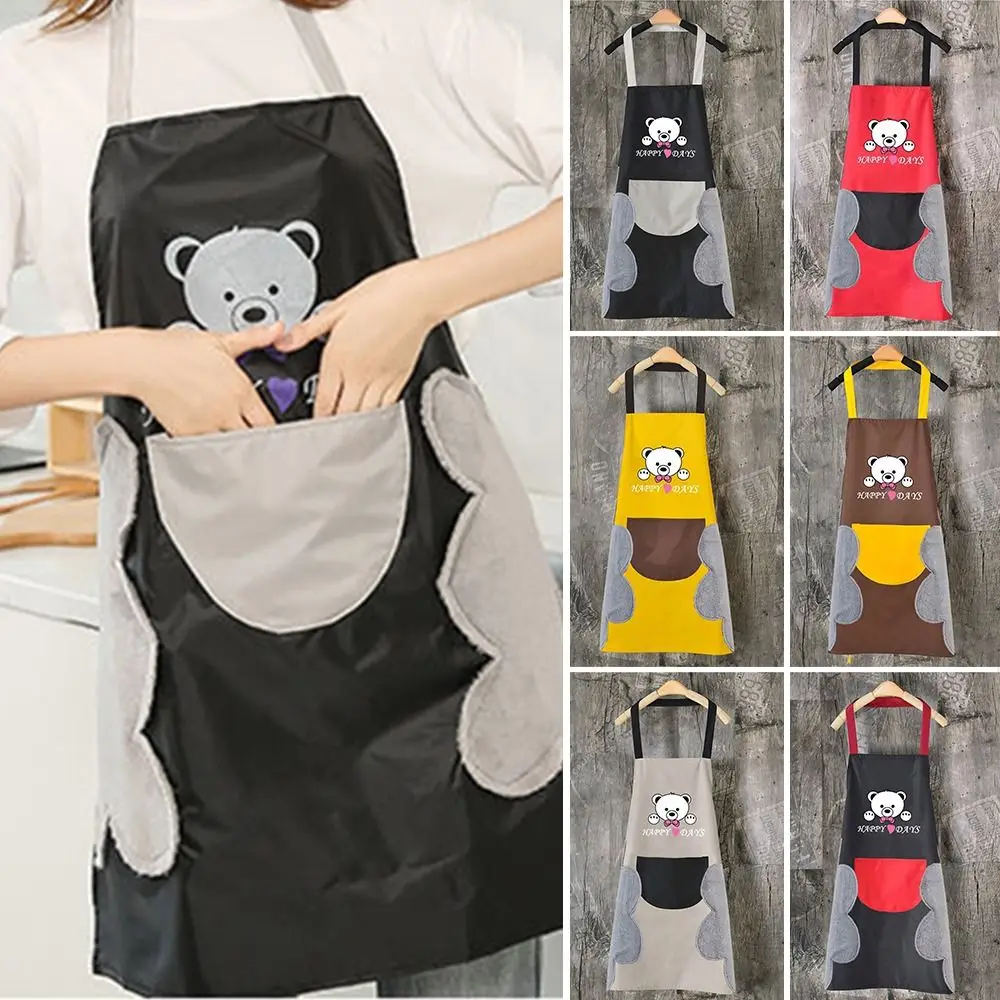 Delantal de cocina impermeable para el hogar con babero de toalla de mano, antiincrustante, resistente a la abrasión, uniforme de restaurante, floristería