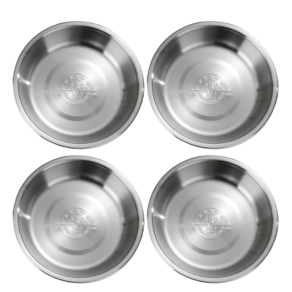 

4pcs Stainless Steel Fruit Bowl Set Large Soup Basin Multifunctional Kitchen Tableware For Salad Dessert Camping Dinner Steaming