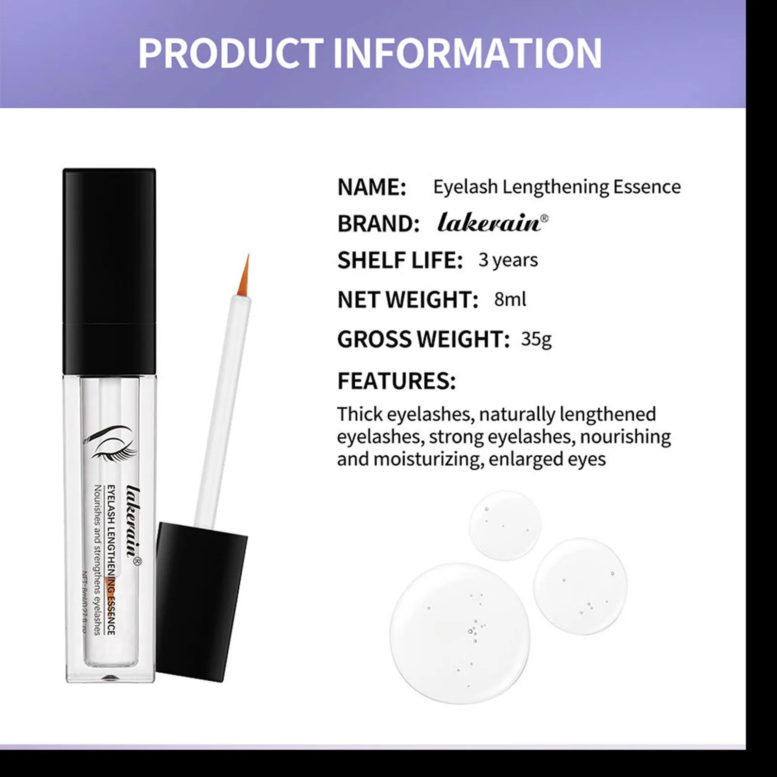 8ml  Essential Eyebrow Enhancing Formula for Longer Thicker Eyelashes