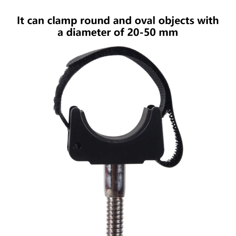 Multifunctional Tripod Holder Adjustable Clamp Mount 6mm Adhesive Tape Clip for Digital Cameras Outdoor Torch Black