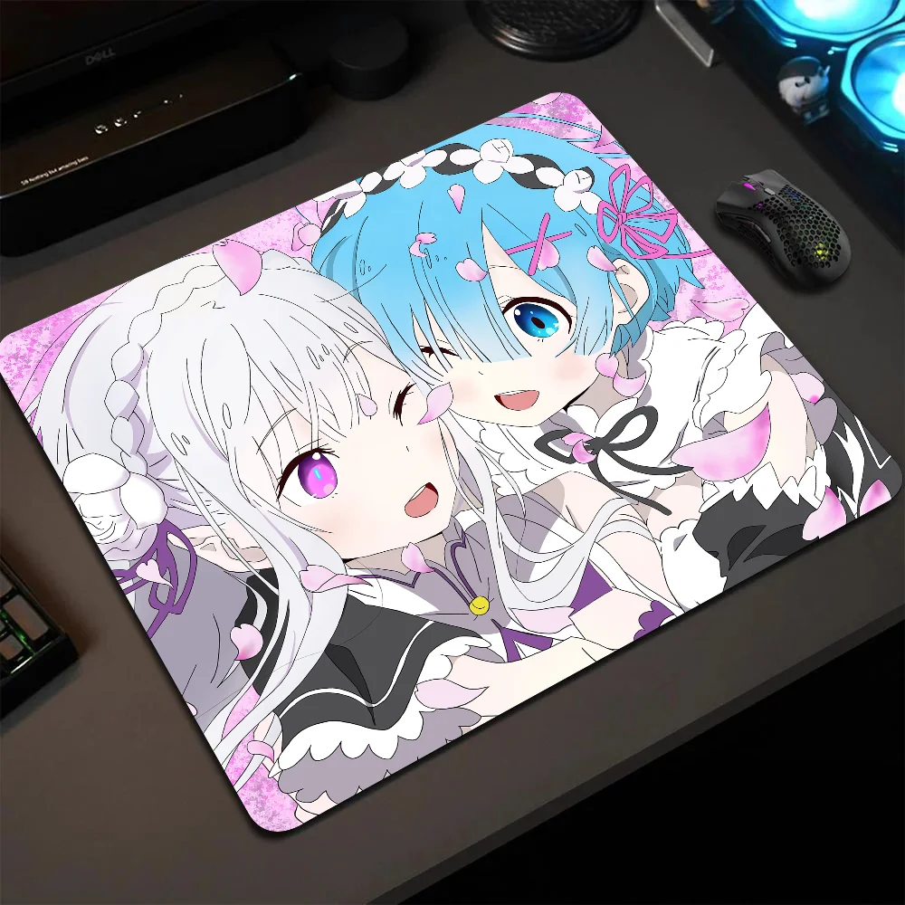 

Anime Re Zero Rem Mousepad Small LockEdge Mouse Pad For Gamers Computer Desk Pad Anti-slip Rubber