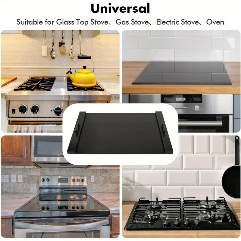 Ultimate Kitchen Companion - All-in-One Wood Stovetop Protector and Serving Tray with Built-in Groove, Cutting Board, Stove Cove