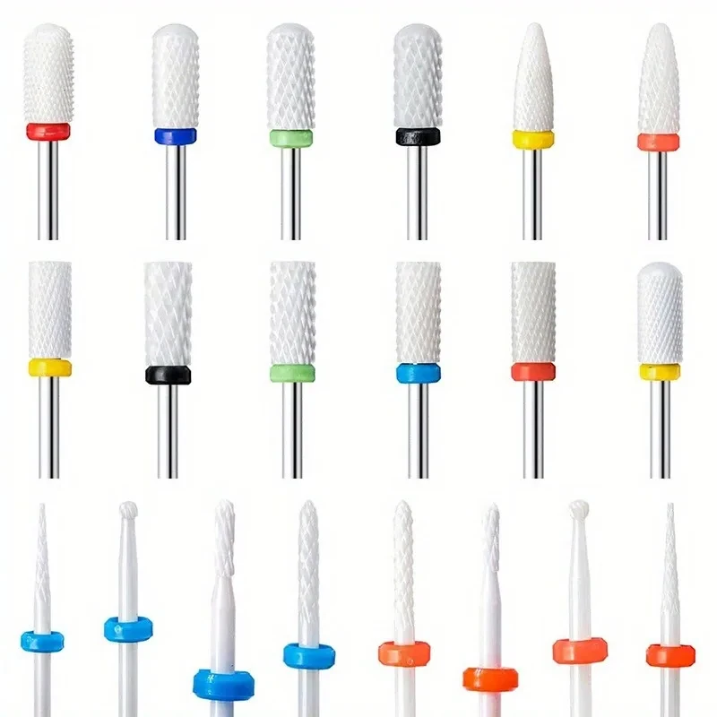 1Pcs Ceramic Milling Cutter Nail Drill Bits Electric Manicure Drills Pedicure Mill Bits Machine Files Nail Art accessories Tool