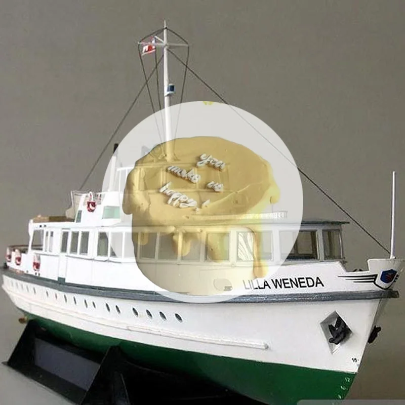 1Pc 1:100 Polen Ferry Ship Fijne 3D DIY Papieren Kaart Modelbouwsets Realistische Kustvloot Puzzel Collectible Decor
