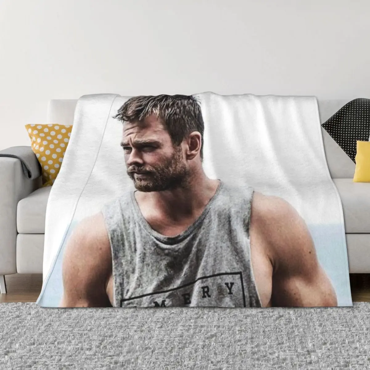 

Chris Hemsworth Throw Blanket blankets ands Softest Luxury Decorative Throw Blankets