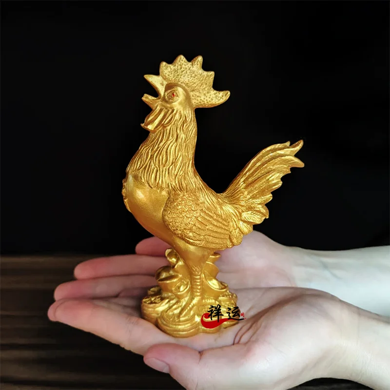 Home decoration accessories  Golden Rooster Decoration  Chinese zodiac chicken  Resin Crafts Gift for store opening Lucky Gifts