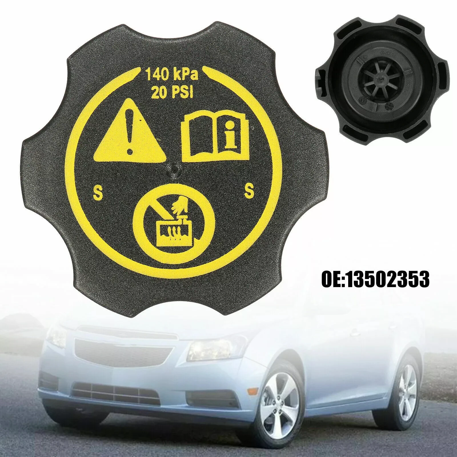 

For Vauxhall Astra Corsa Insignia Tank Cap Coolant Expansion Header 13502353 Engine Radiator / Coolant Recovery Tank Cap Parts