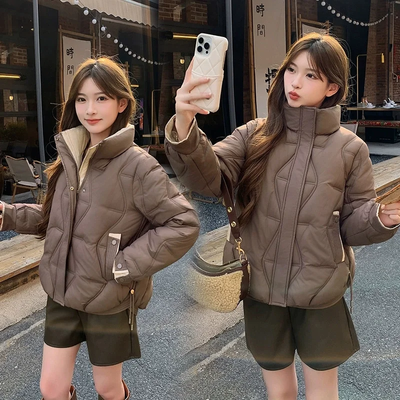 

Winter Parkas Women Down Cotton Padded Coat 2025 New Fashion Loose Thicke Warm Jacket Bread Cotton Coat Female Outwear clothing