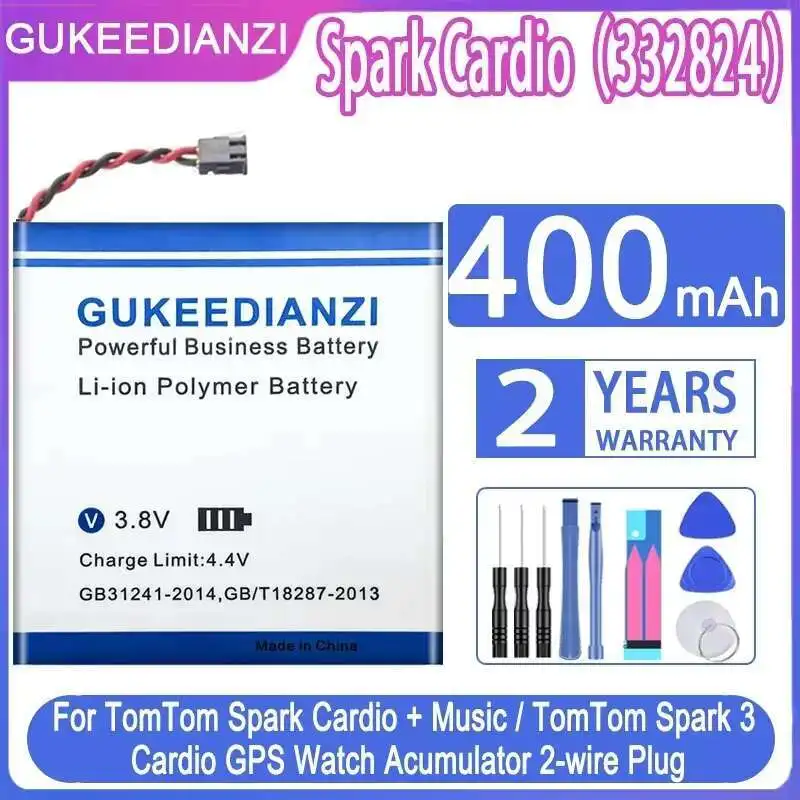 

Аккумулятор для часов емкостью 400 мАч для TomTom Spark Cardio + Music/Spark 3 Cardio GPS Watch