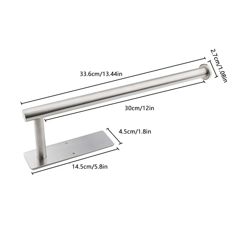 Adhesive Paper Towel Holder For Kitchen Napkin Rack Toilet Paper Holder Tissue Dispenser Cabinet Storage Bathroom Accessories