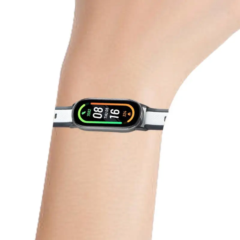 Дышащий ремешок для часов, сменный спортивный ремешок для часов, удобный двухцветный дизайн, сменный браслет, водонепроницаемый ремень