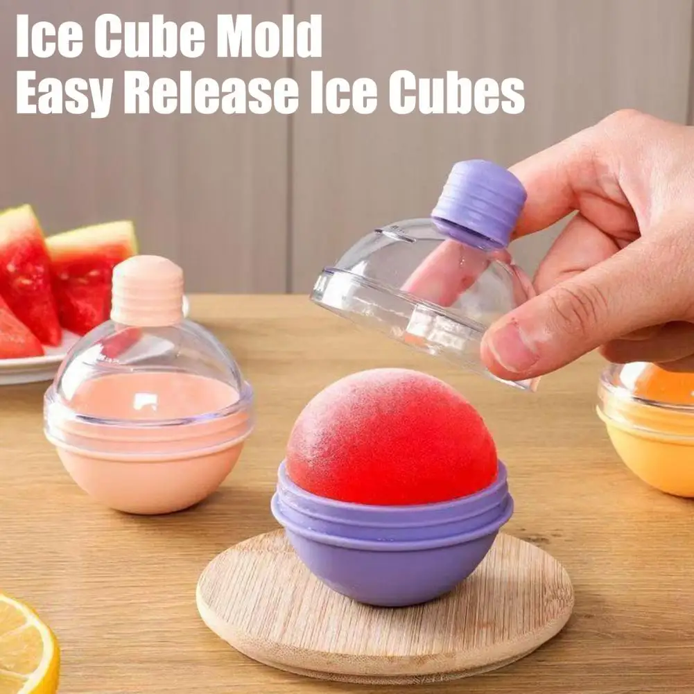 Bulb Shape Ice Ball Mold Food-Grade Sphere Tray for Whiskey Cocktails Easy-Release Leak-Proof Ice Cube Maker Home Bar Essential