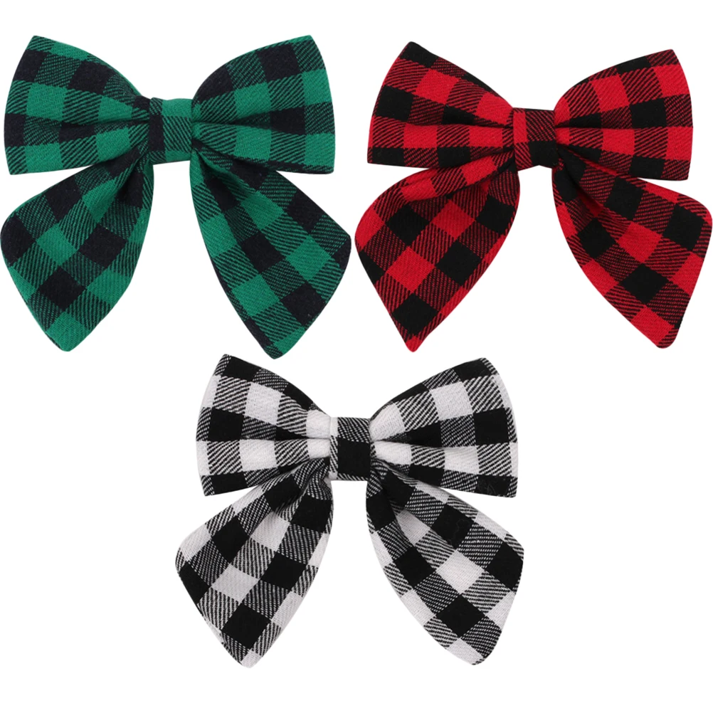 

3 Pcs Bow Hair Clips Cotton Linen Accessories Durable Materials Birthday Shower Gifts Small Size Easy Use Hair