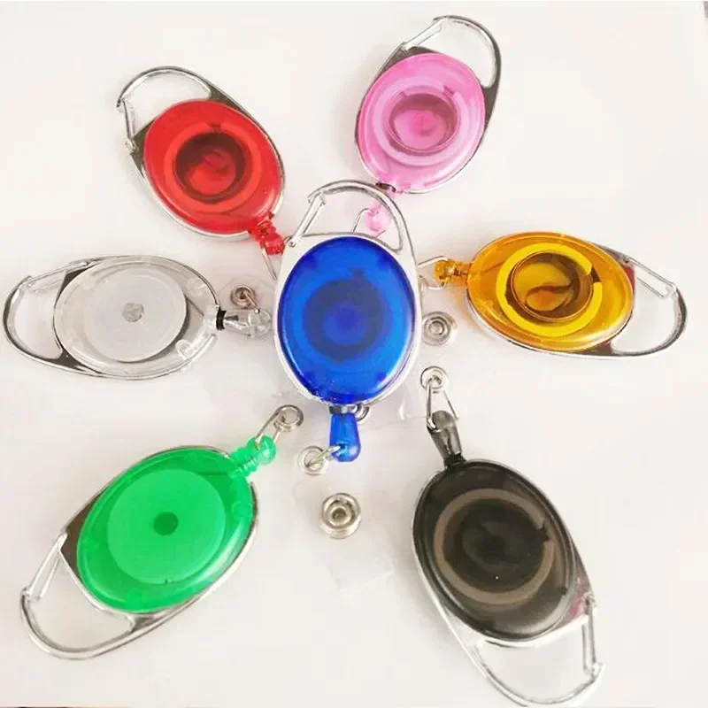 Metal Working Permit Case ID Tag Pass Name Card Cover Case Badge Holder Set with Retractable Easy Pull Badge Reels Clips