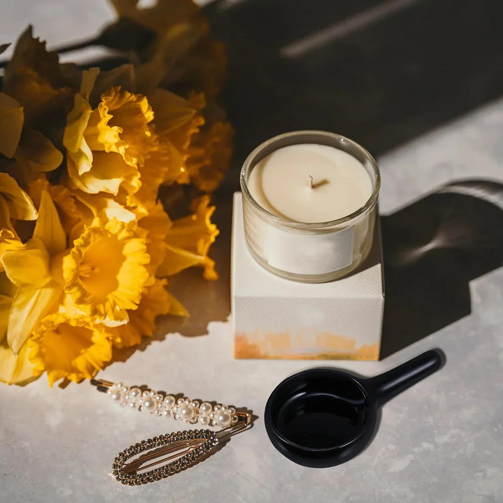 Bandeja de 4 Uds., soporte para candelita de cerámica, quemador de Aroma, calentador de fragancia, calentador de cera, cuchara para candelita