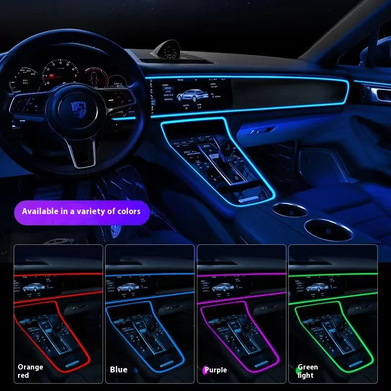 

Car ambient light, interior LED strip, USB atmosphere cold light, car accessories modification, no wiring required light strip.