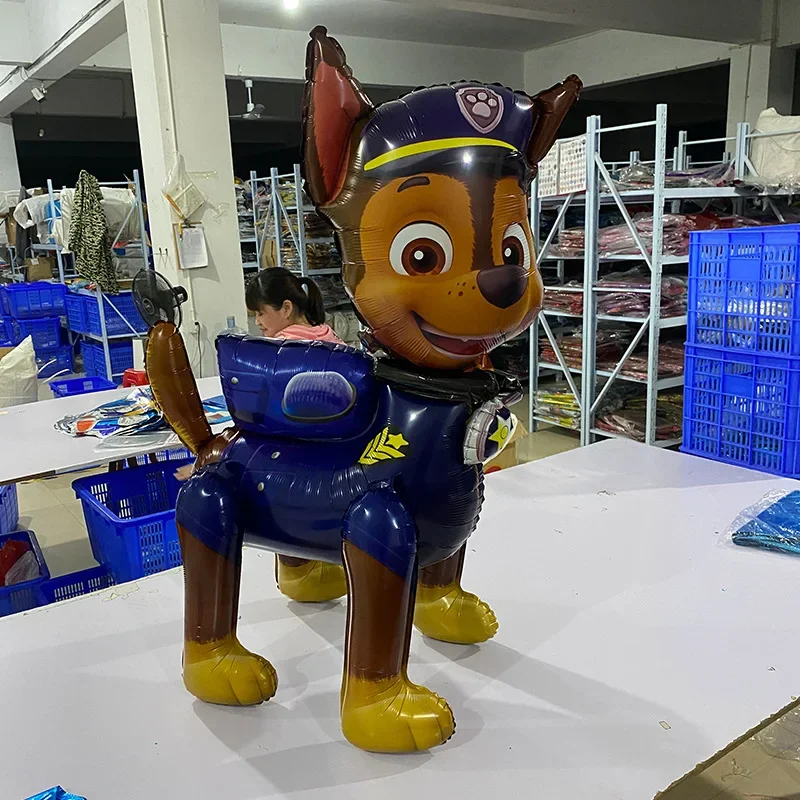 Paw Patrol Anime Figura Chase 96*116 cm Foil Balloon Simpatico cartone animato Patrol Canino Decorazione festa di compleanno Forniture Giocattolo