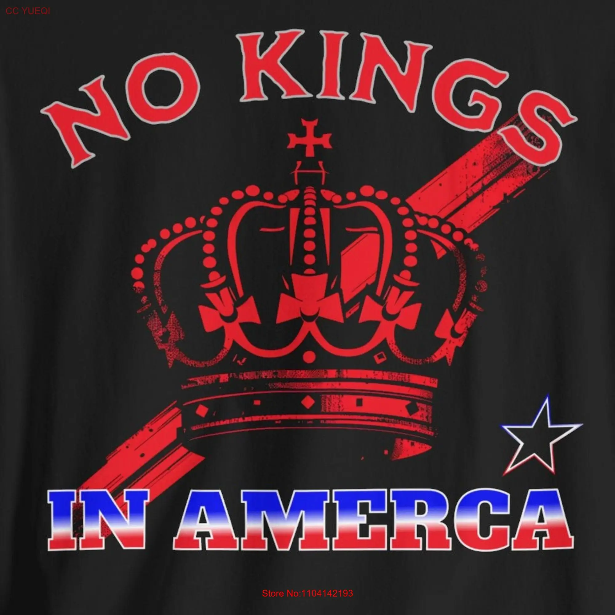 No Kings in America T Shirt Patriotic USA Political Statement American Pride Liberty and Freedom ProtesT