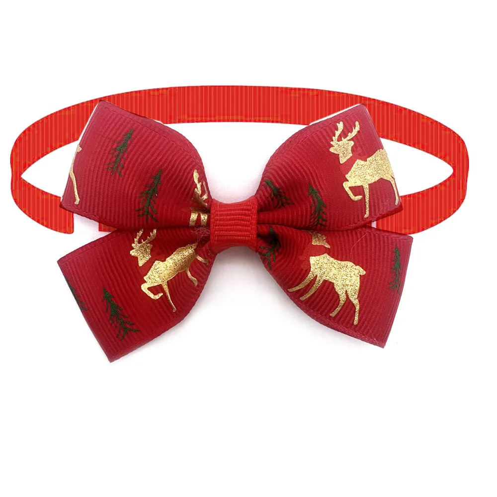50 stücke Weihnachten Haustier Hund Katze Fliege verstellbare Hunde krawatten Haustier Urlaub Fliege Halsband Haustier Pflege Lieferungen für kleine Hunde – Detail 6