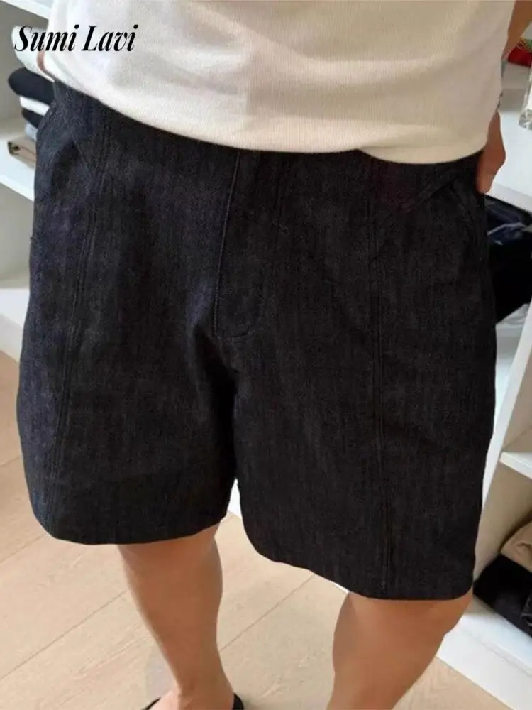 

Spring Summer New Casual Mens Linen Shorts Vintage Solid Color Loose Straight Linen Bottoms Men Leisure Breathable Shorts