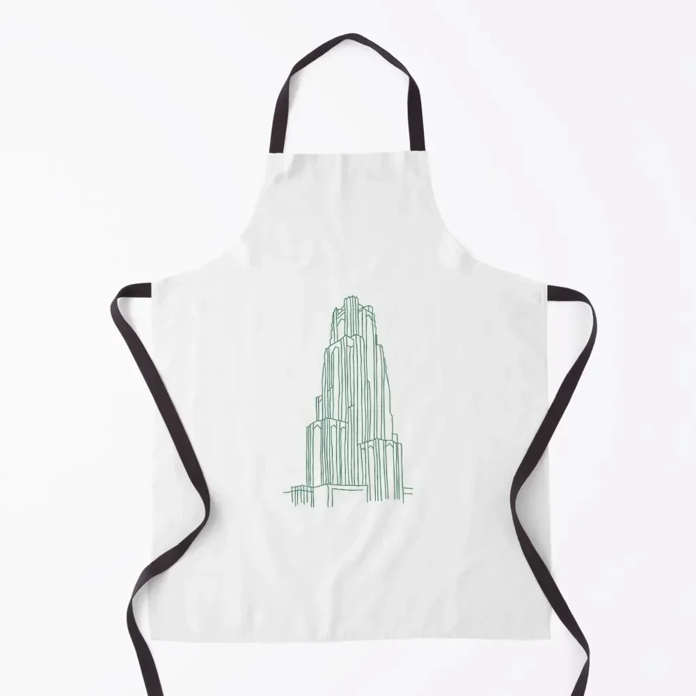 Green Cathy - Cathedral of Learning Apron waiter Kitchen Kitchen Tools Accessories Apron