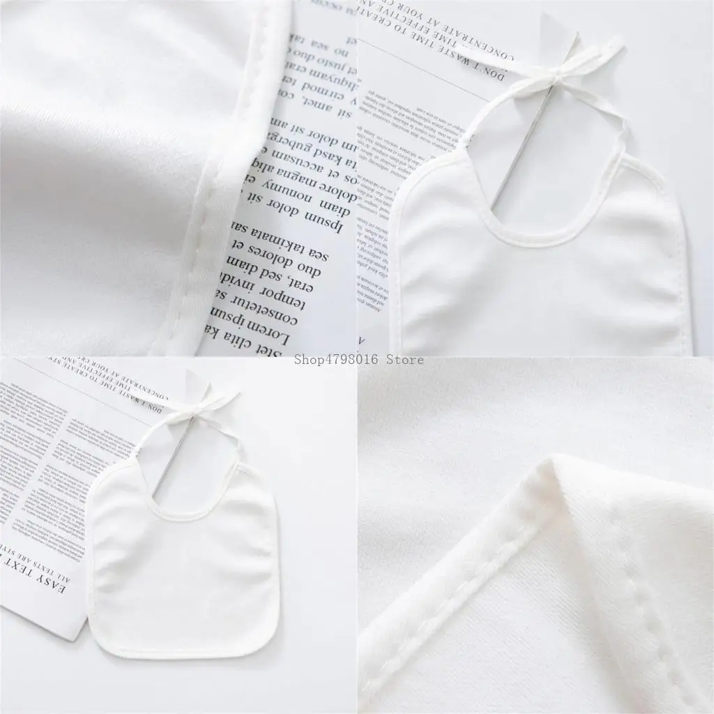 

10pcs White Baby Bibs Water Resist & Adjustable Baby Bibs Comfortable Baby Bibs for Painting & Eating Baby Showers Gift
