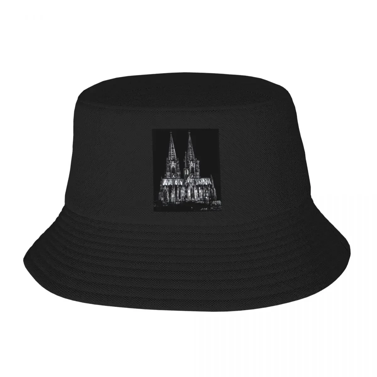 Cologne Cathedral Black and White Bucket Hat Hat Baseball Cap party Hat Tactical Cap Trucker Hats For Men Women's