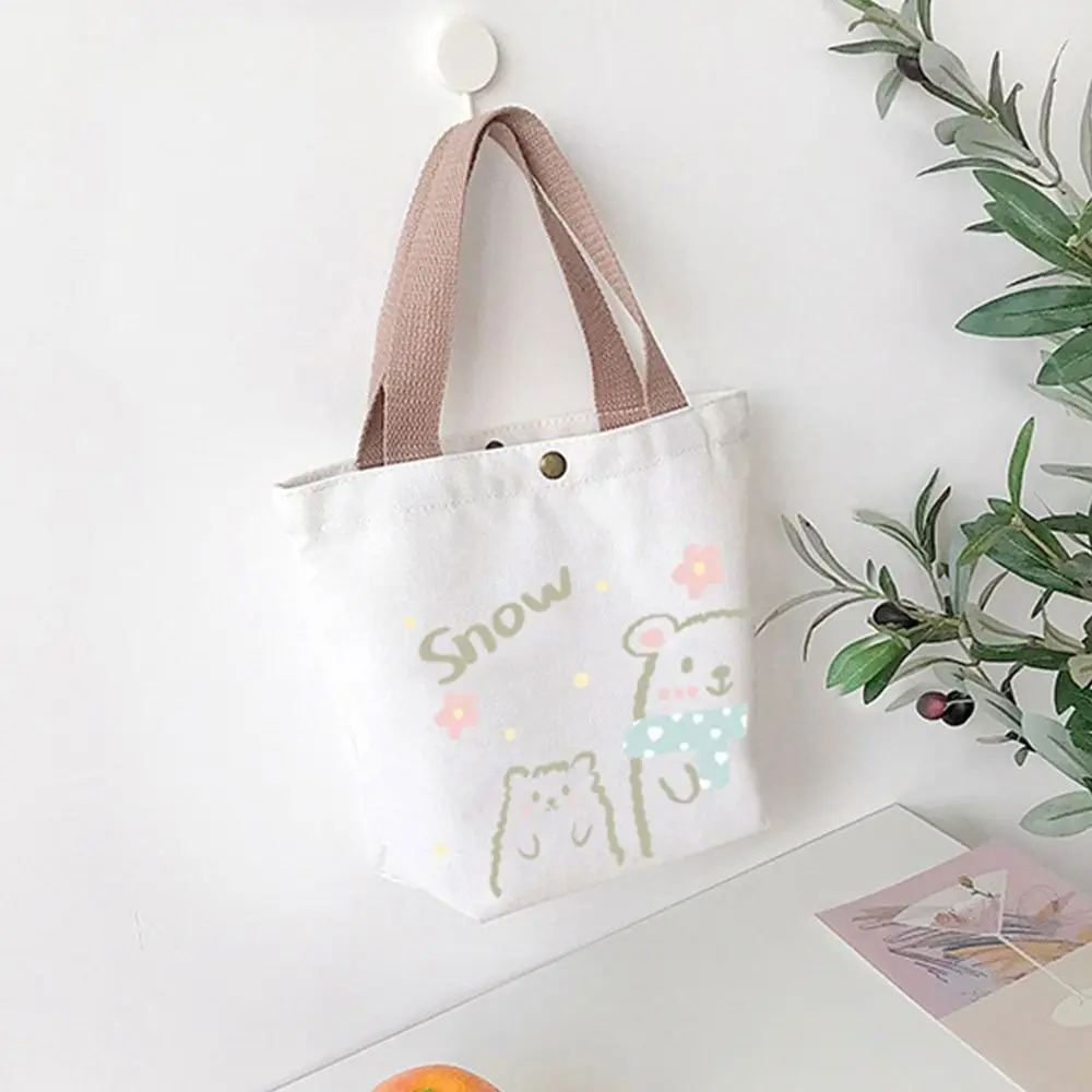 Animal Women Small Canvas Bag Creative Cartoon Storage Bags Student Wrist Bag Mini Handbags Tote Food Bag Summer Handbag