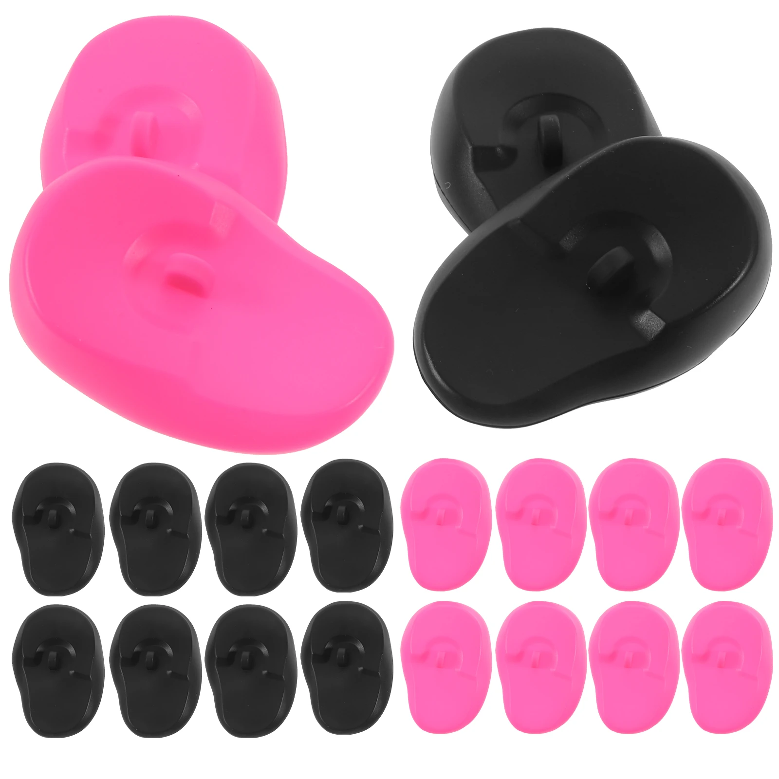 

10 Pairs Silicone Ear Covers Hair Dye Earmuffs Salon Baking Oil Protector Reusable Washable Black Purple Yellow