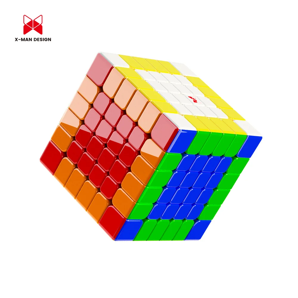 QiYi 6X6 X-Man Shadow V3 6X6X6 Inti Magnetik Versi UV Kubus Kecepatan Magnetik XMD Shadow V3 M 6X6 Mainan Puzzle untuk Hadiah