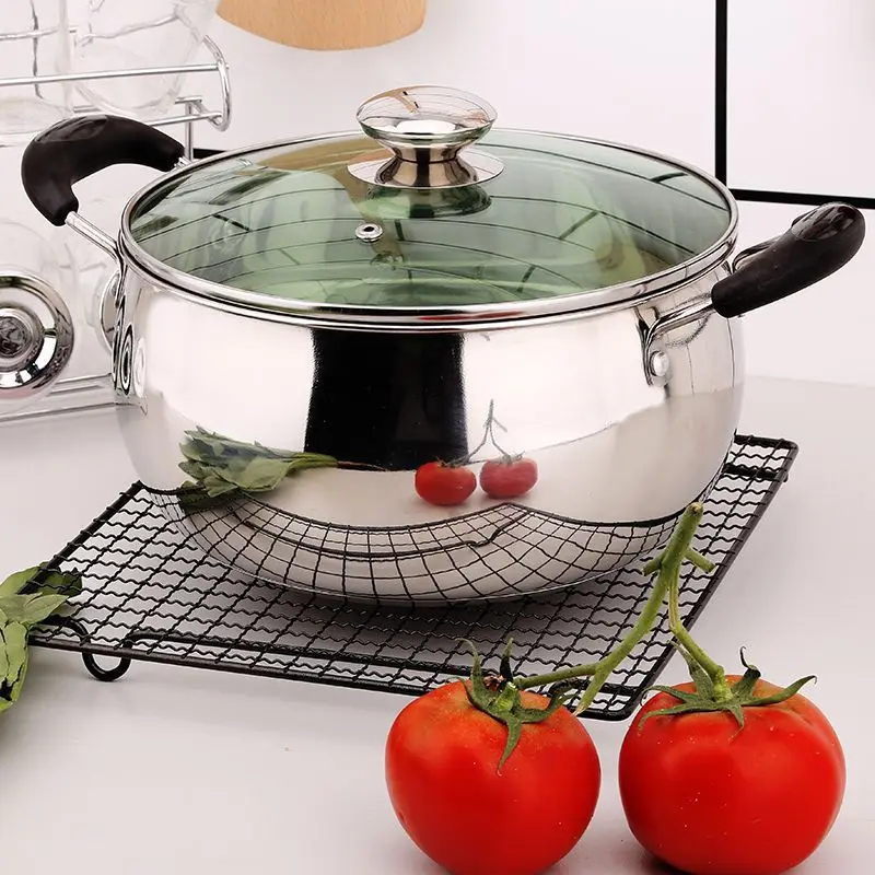 

[Extra thick and large capacity] stainless steel soup pot, household soup pot, cooking Congee, noodles, milk pot, hot pot