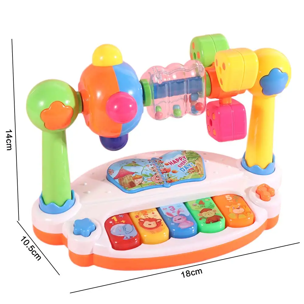 Piano pour bébé, son léger, imprimé Animal, clavier de musique interactif pour bébé, Type de jeu éducatif précoce, cadeau Musical pour bébé