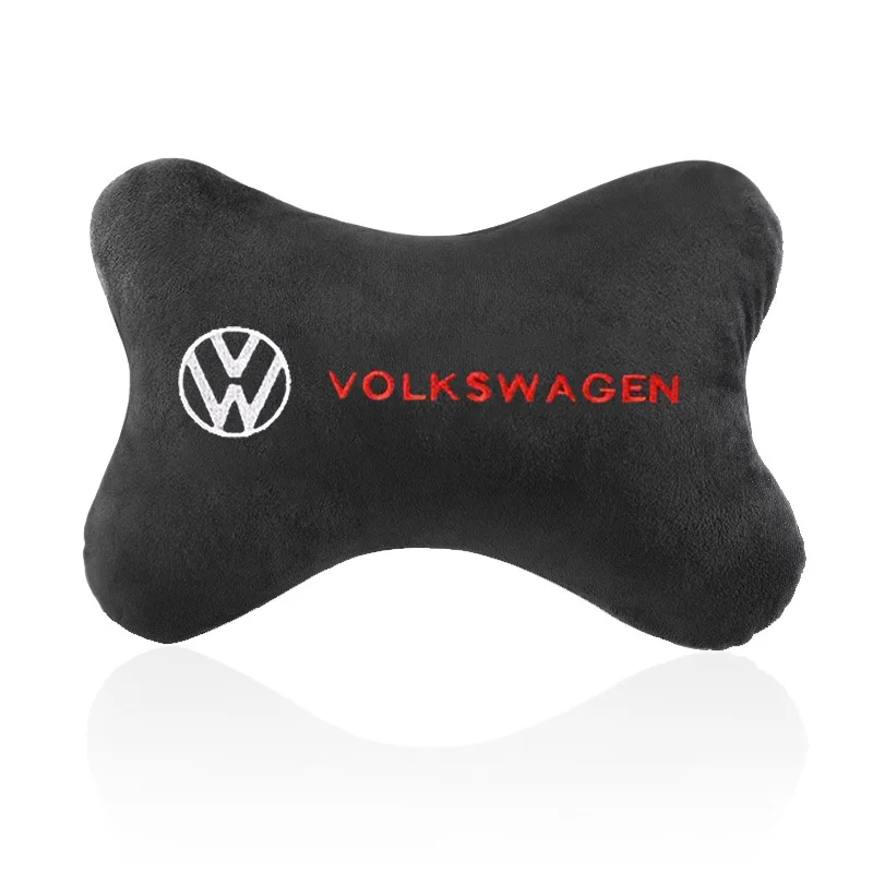 1/2PCS Car Seat Head Neck Rest Cushion Headrest Pillow Pad for VW Volkswagen Golf Polo Passat Touran Jetta Interior Accessories