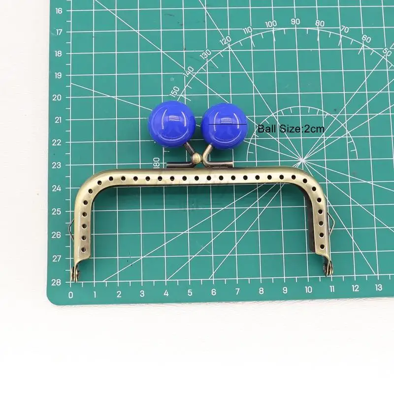 10pcs 10.5CM Big Candy Ball Purse Frame Antique Bronze Smooth Square Shape Bag Kiss Clasp Metal DIY Bag Accessories Wholesale